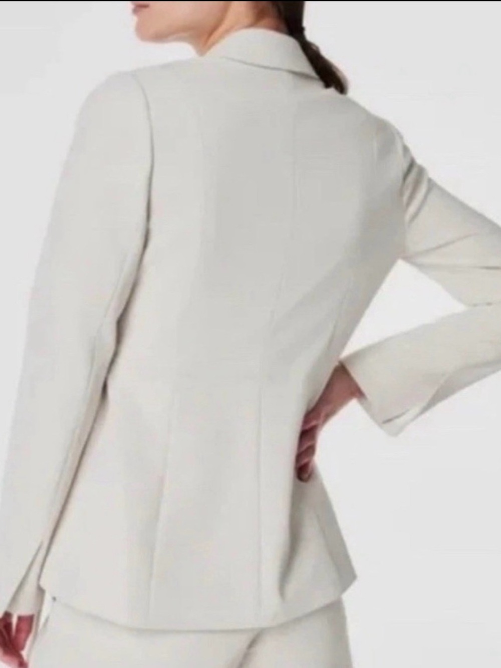 SPANX Opacity Crepe Wrap Blazer 2X Parchment - Picture 5 of 6